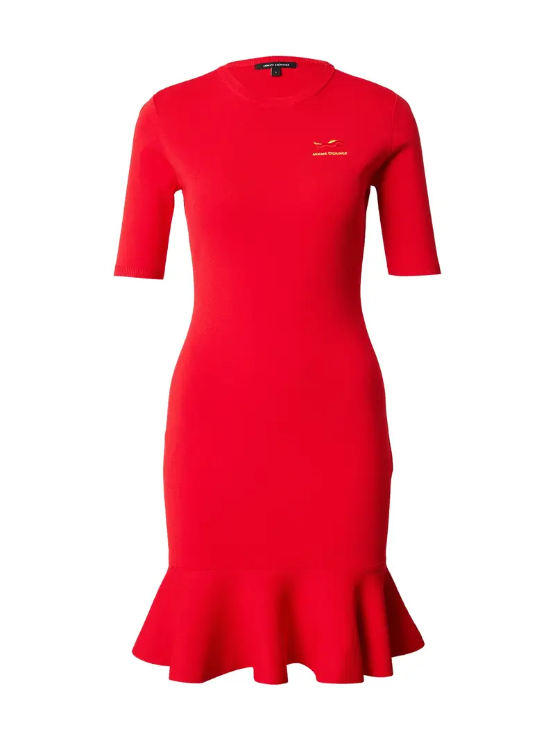 Abito in maglia rosso