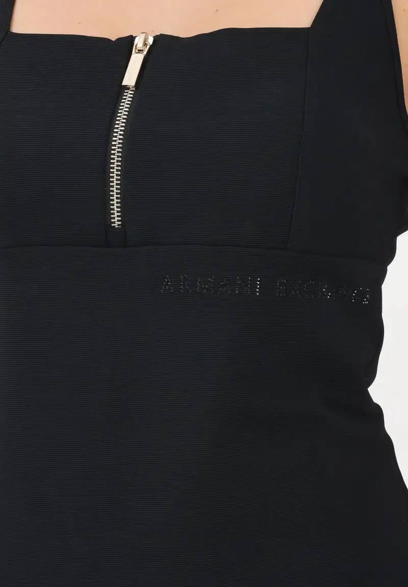 Abito midi nero da donna miniatura 3