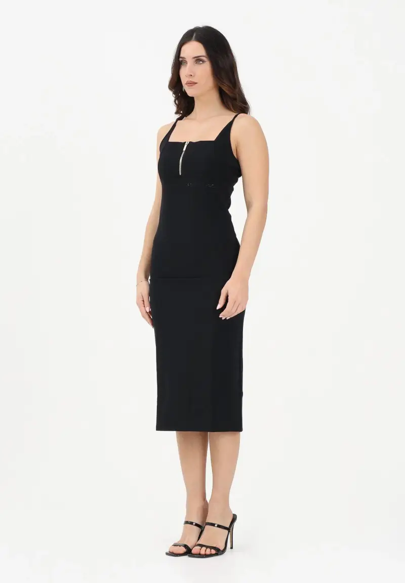 Abito midi nero da donna