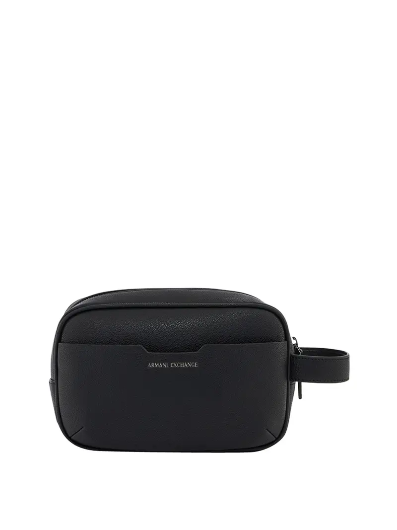 beauty case armani exchange da uomo - nero
