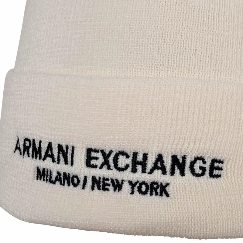 ARMANI EXCHANGE Berretto  nero / bianco miniatura 2