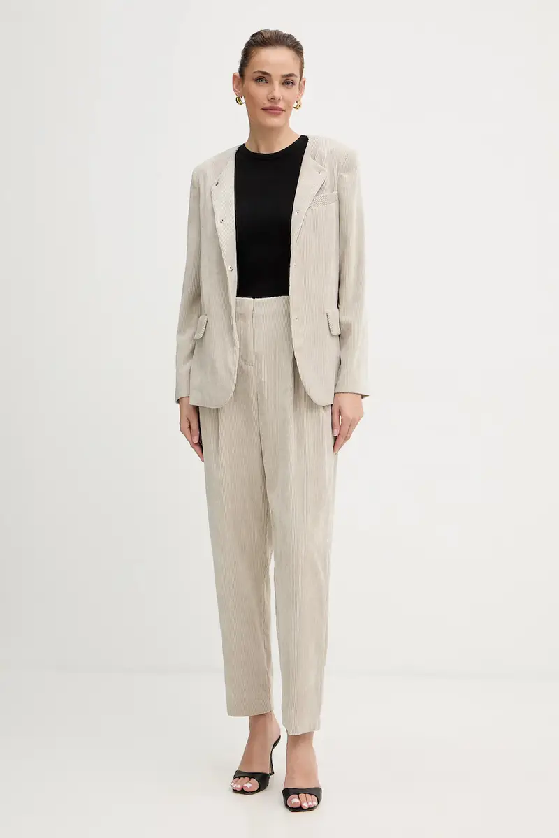 blazer con aggiunta di lana colore beige XW000697 AF16202 miniatura 2