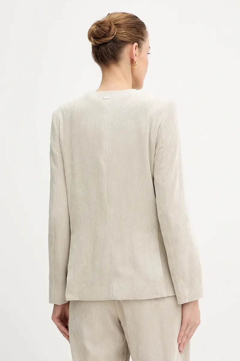 blazer con aggiunta di lana colore beige XW000697 AF16202 miniatura 3