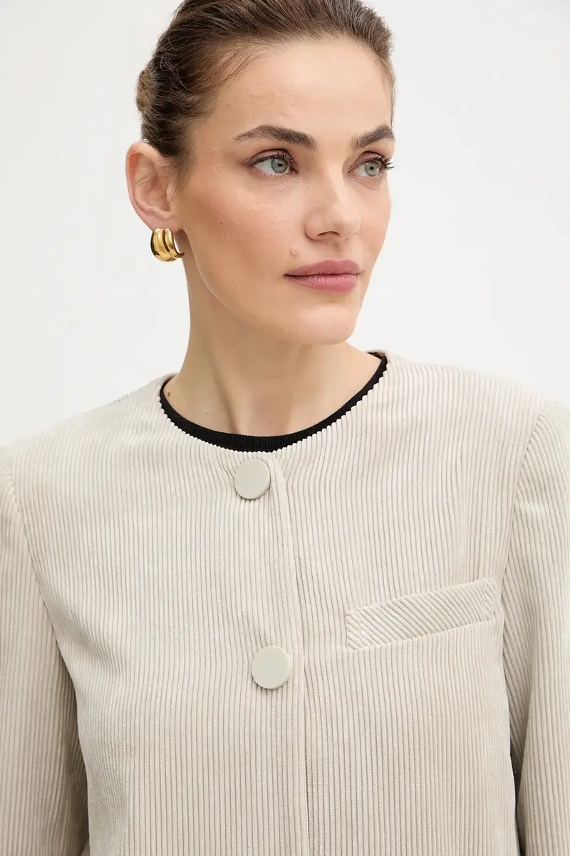 blazer con aggiunta di lana colore beige XW000697 AF16202 miniatura 4