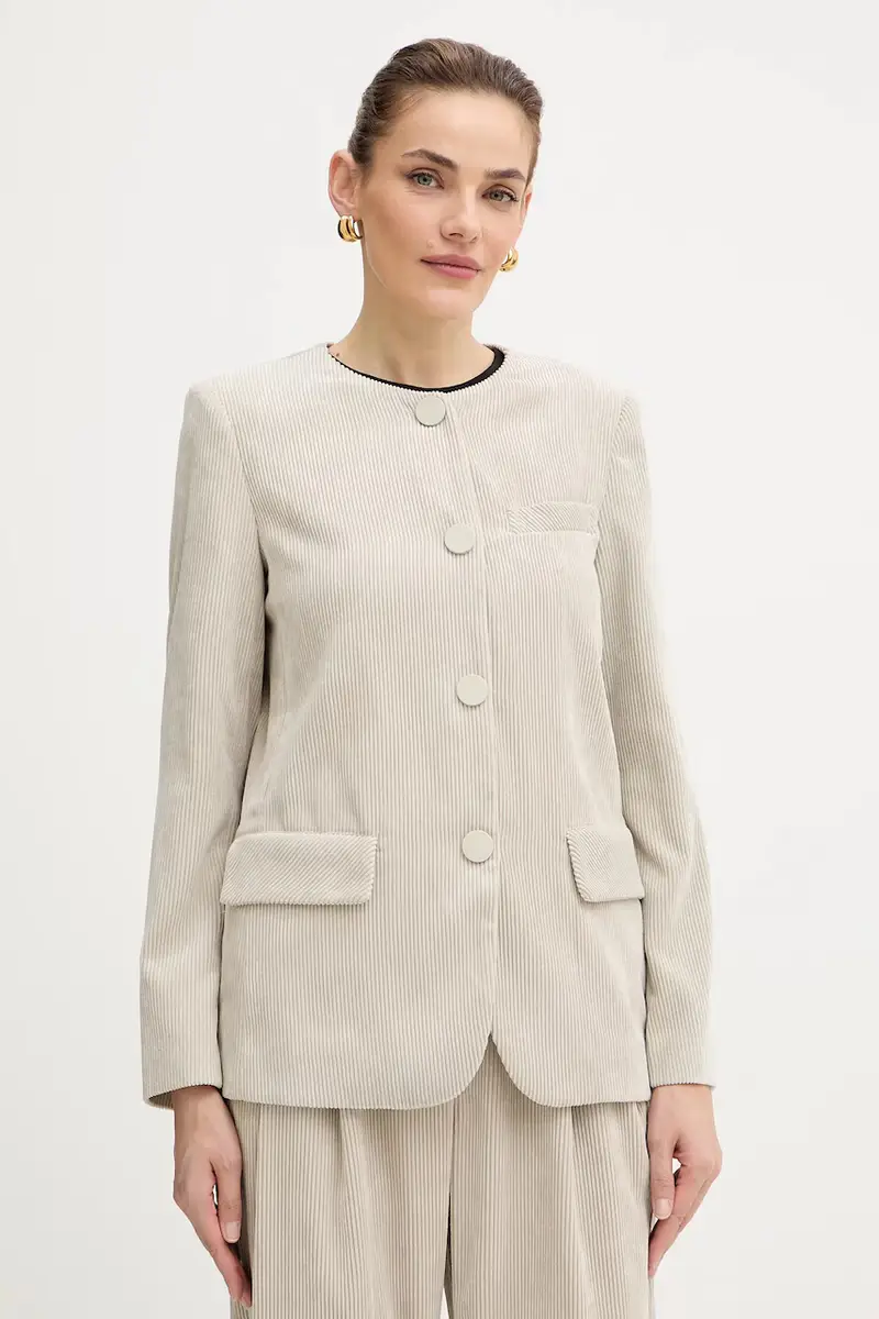 blazer con aggiunta di lana colore beige XW000697 AF16202
