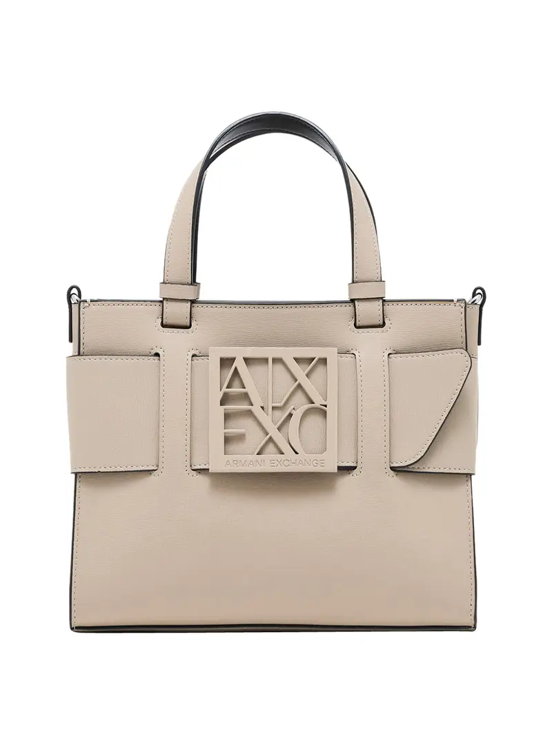 borsa a mano armani exchange da donna - avorio