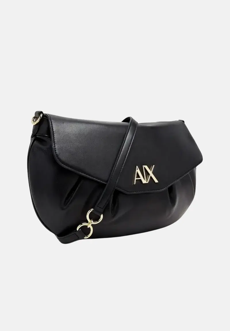 Borsa a tracolla nera da donna miniatura 2