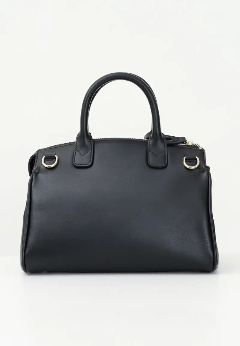 Armani Exchange Borsa Boston nera da donna in pelle miniatura 3