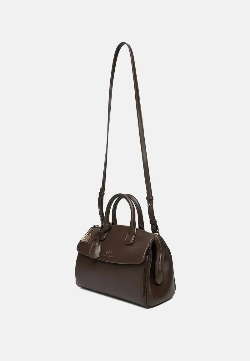 Armani Exchange Borsa Boston marrone da donna miniatura 2