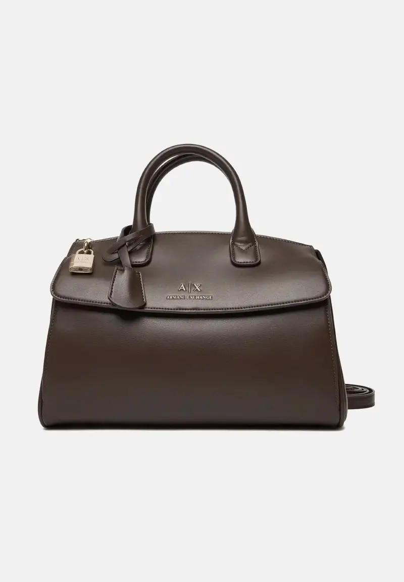 Armani Exchange Borsa Boston marrone da donna
