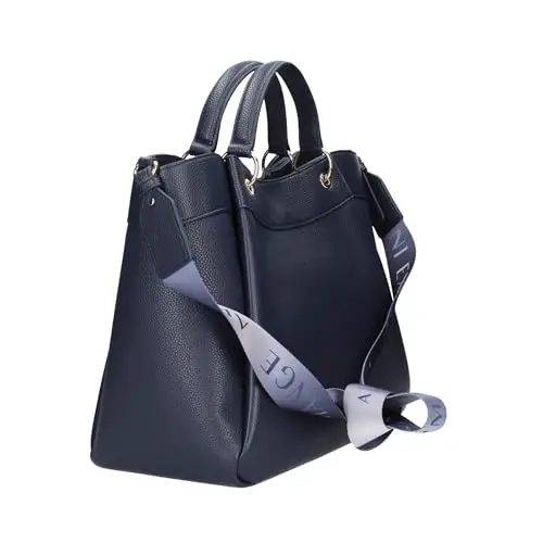 Armani Exchange BORSA MODELLO SHOPPING BAG L WHITE CHIUSURA CON BOTTONE A CALAMITA FODERA IN TESSUTO TASCHINE miniatura 3