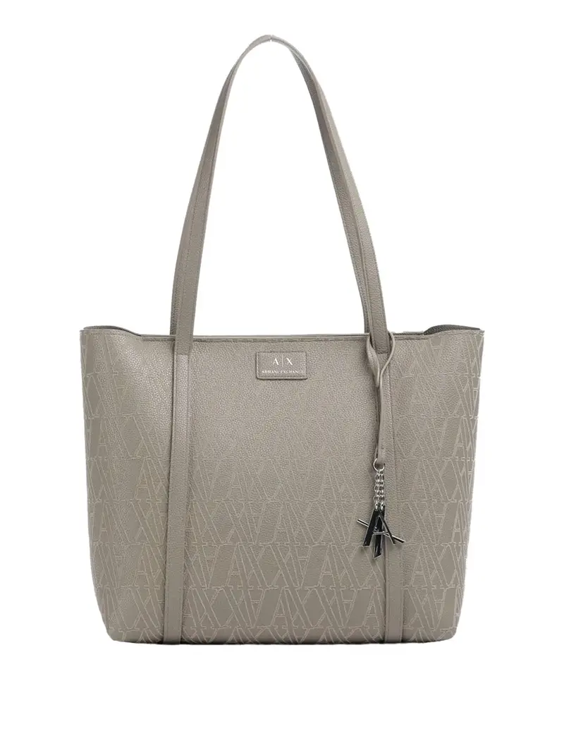 borsa shopper armani exchange da donna - beige