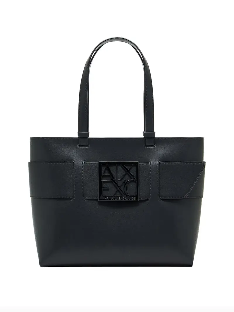 borsa shopper armani exchange da donna - nero
