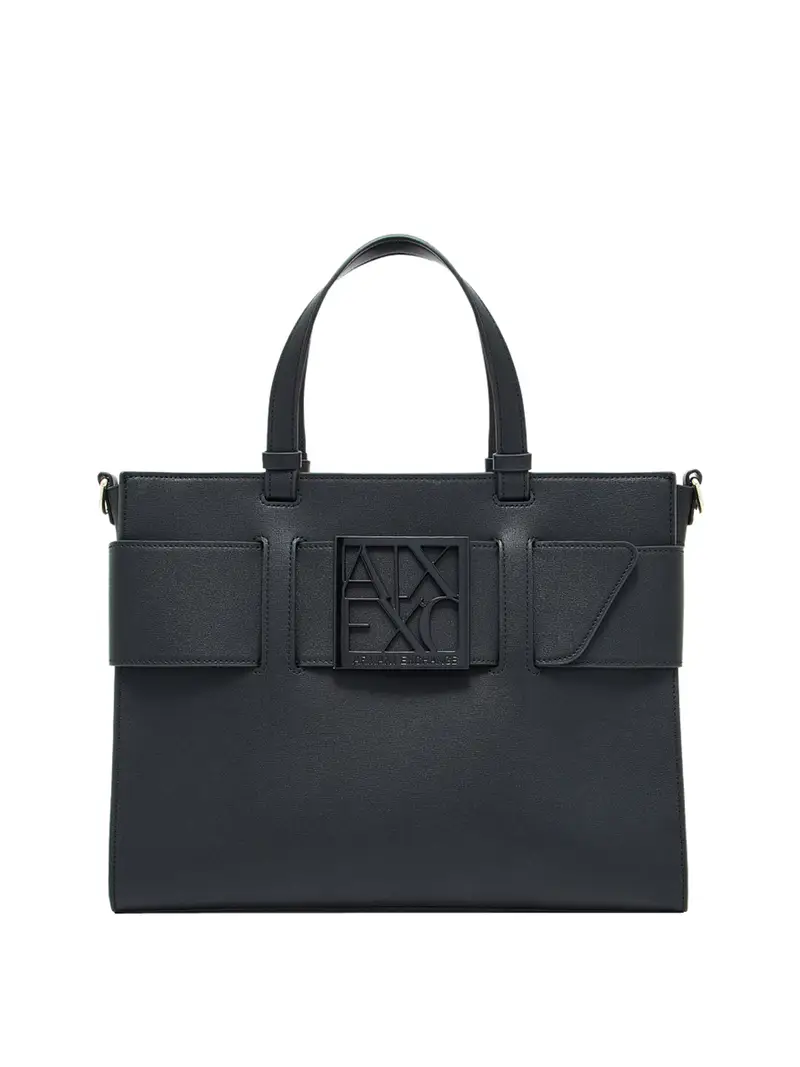 borsa shopper armani exchange da donna - nero