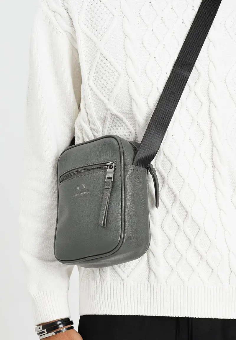 Armani Exchange Borsello Uomo Grigio 1284791 miniatura 3