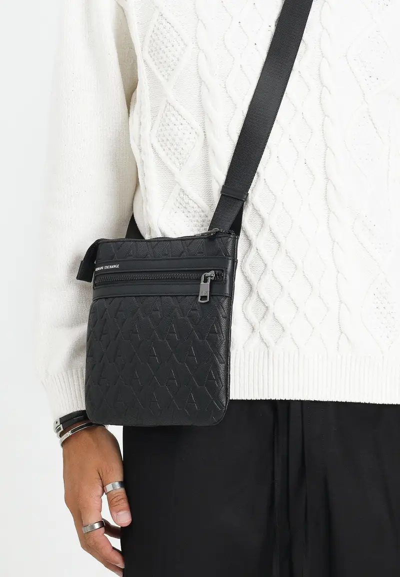 Armani Exchange Borsello Uomo Nero 921364 miniatura 3