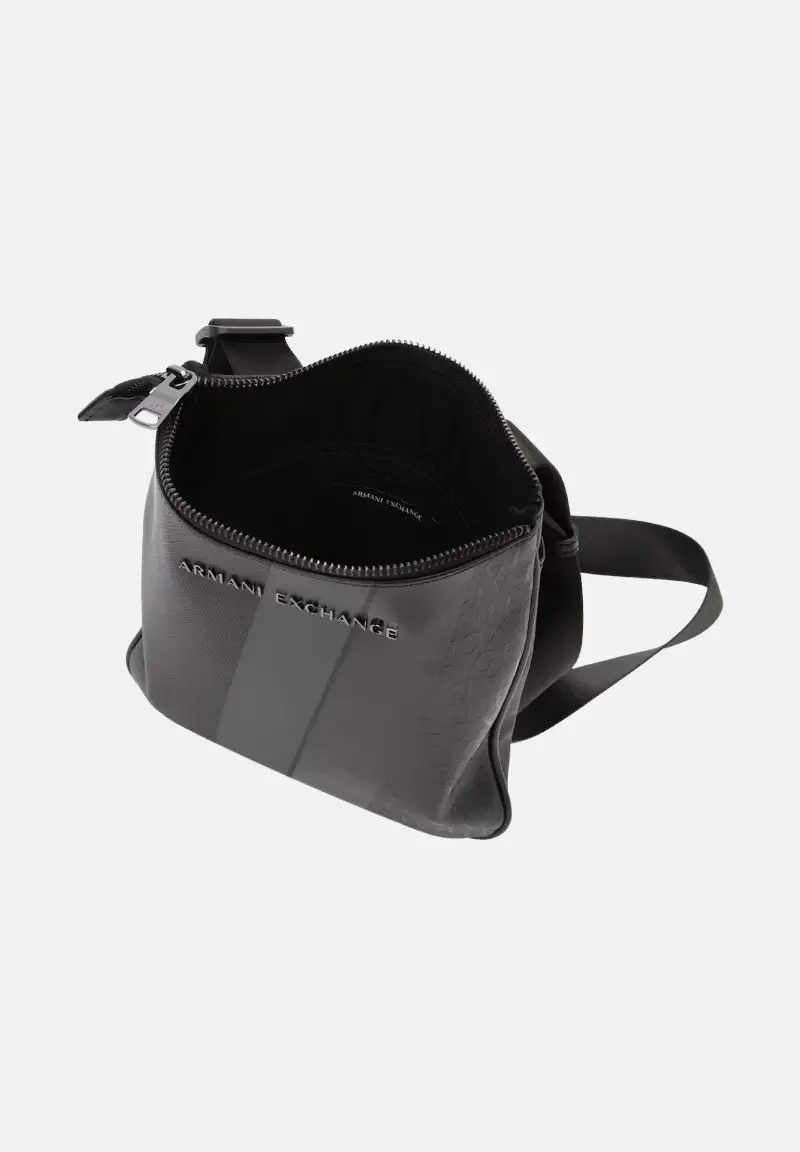 Borsello nero da uomo miniatura 3