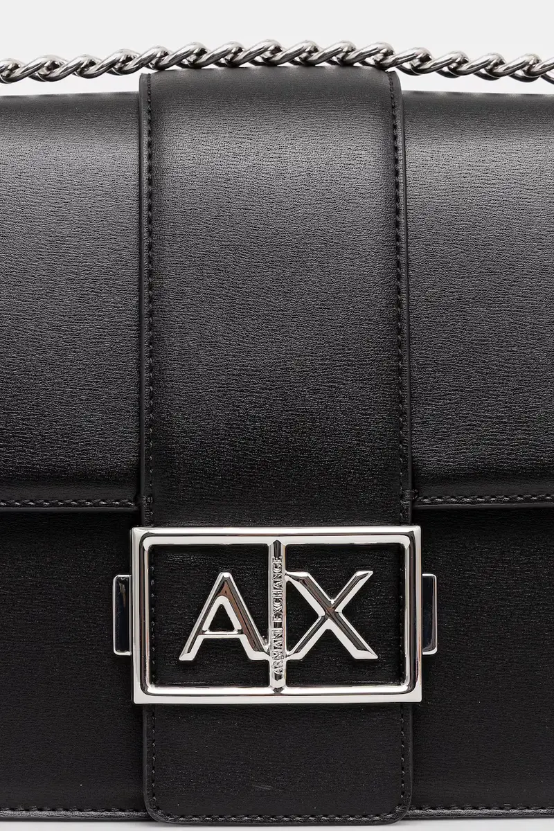 Armani Exchange Borsa nera in poliestere riciclato miniatura 4