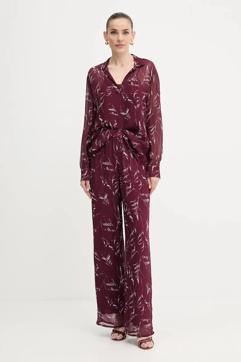 camicetta donna colore granata XW001019 AF12051 miniatura 2