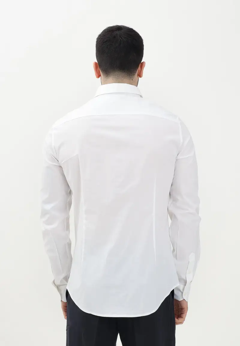 ARMANI EXCHANGE Camicia a manica lunga bianca da uomo miniatura 2