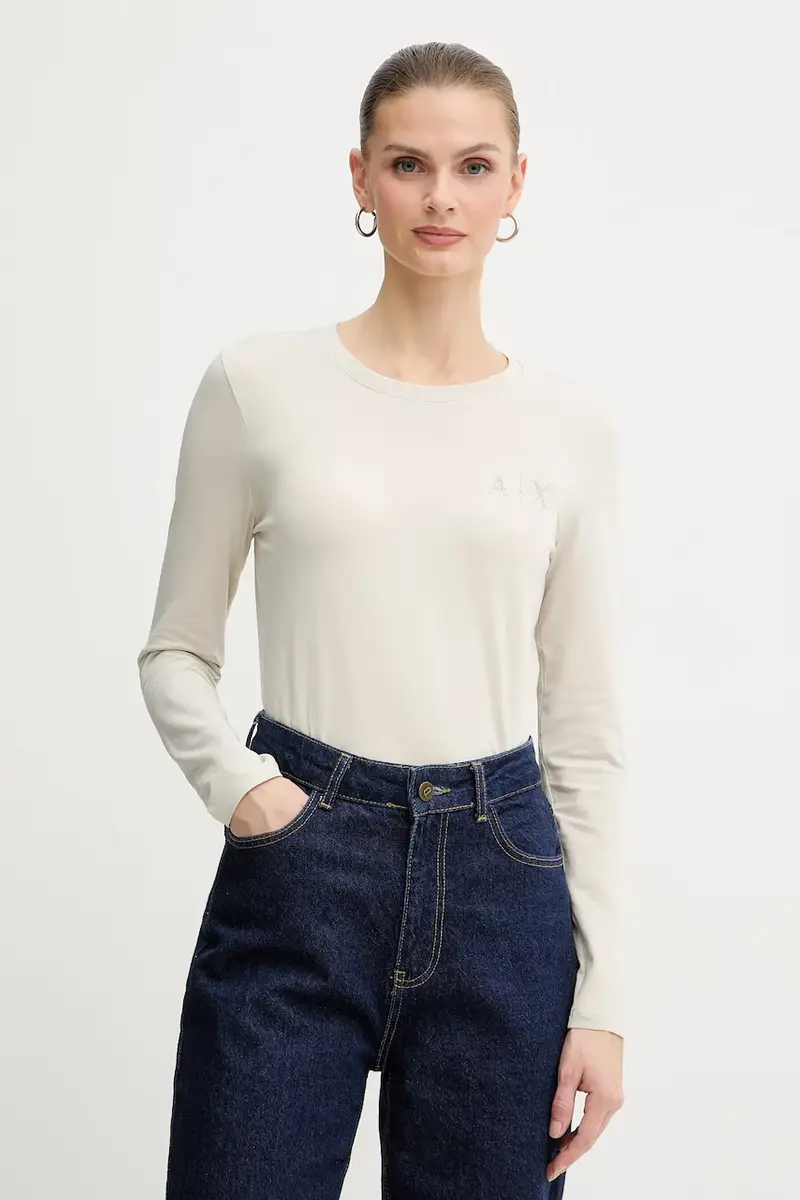 camicia a maniche lunghe colore beige XW001353 AF17173