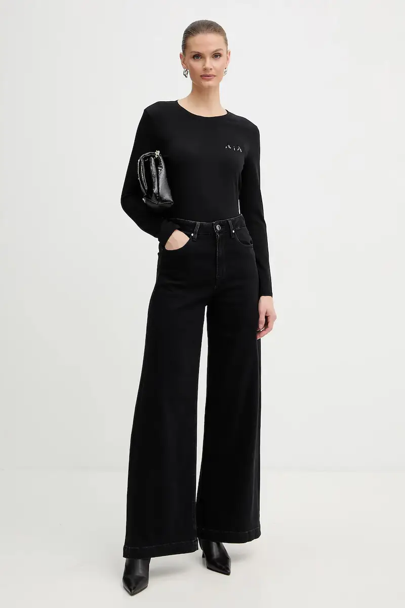 camicia a maniche lunghe colore nero XW001353 AF17173 miniatura 2