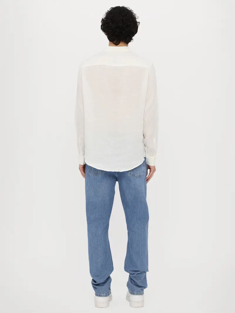 Camicia bianco lana miniatura 3