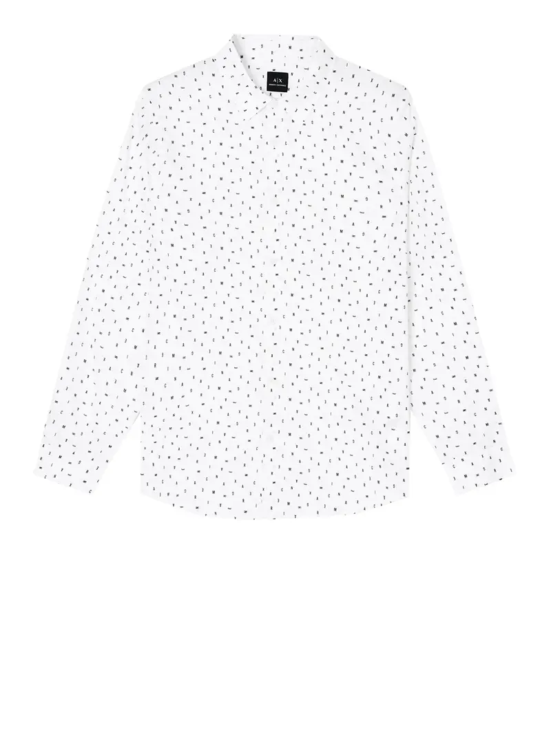 camicia casual armani exchange da uomo - bianco