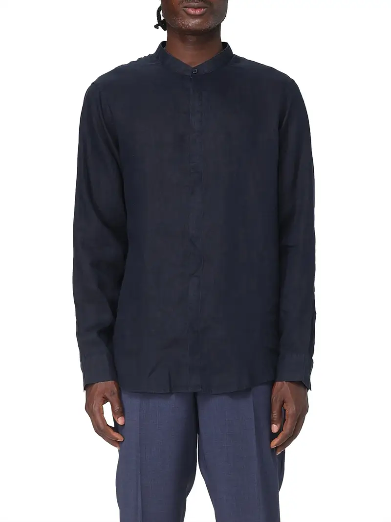 camicia casual armani exchange da uomo - blu