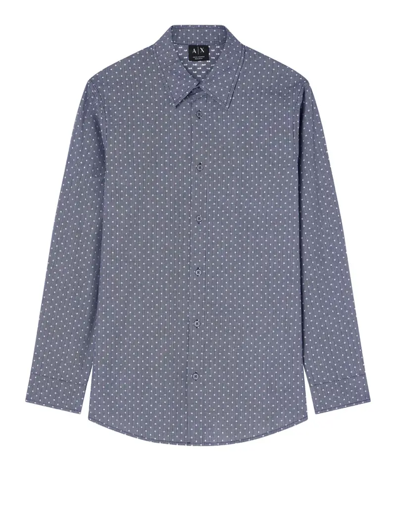camicia casual armani exchange da uomo - blu
