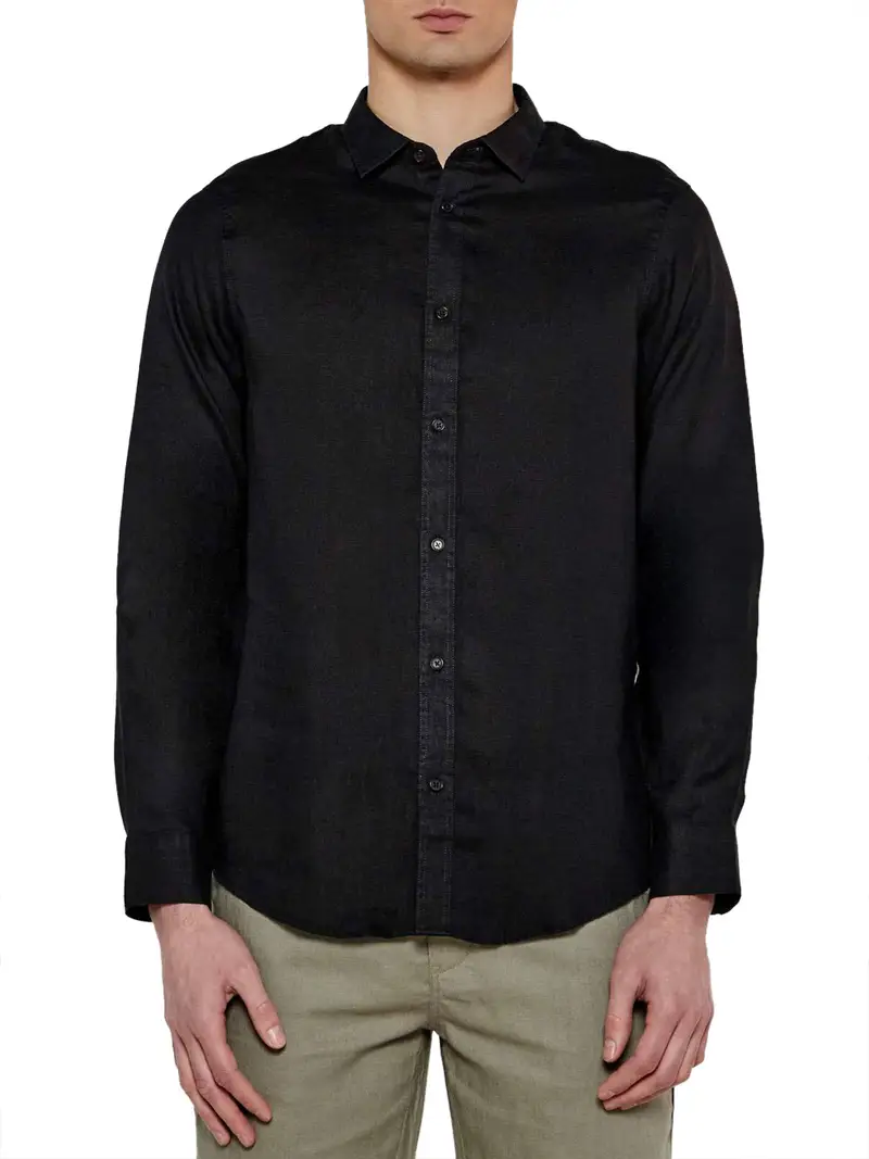 camicia casual armani exchange da uomo - nero