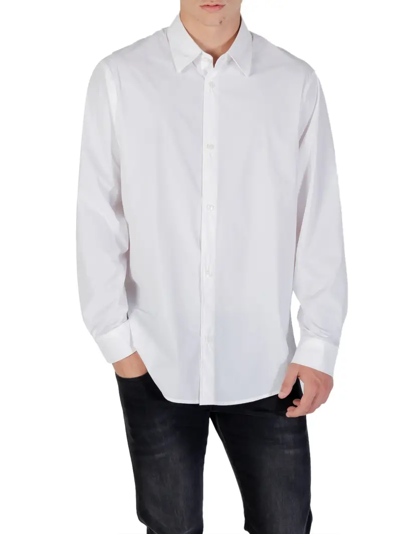 camicia classica armani exchange da uomo - bianco