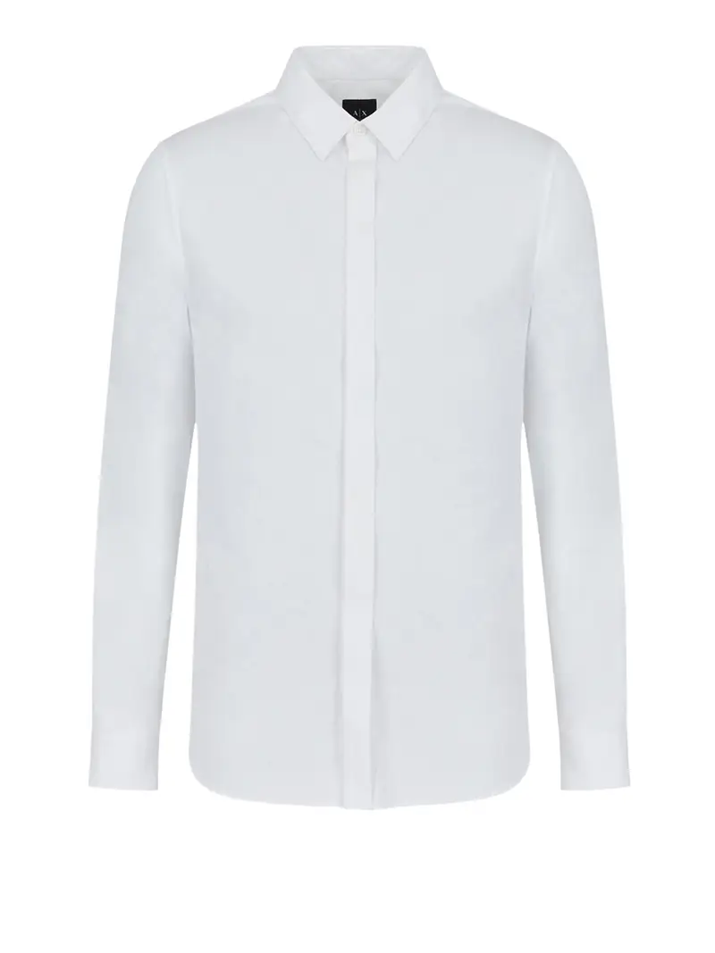 camicia classica armani exchange da uomo - bianco