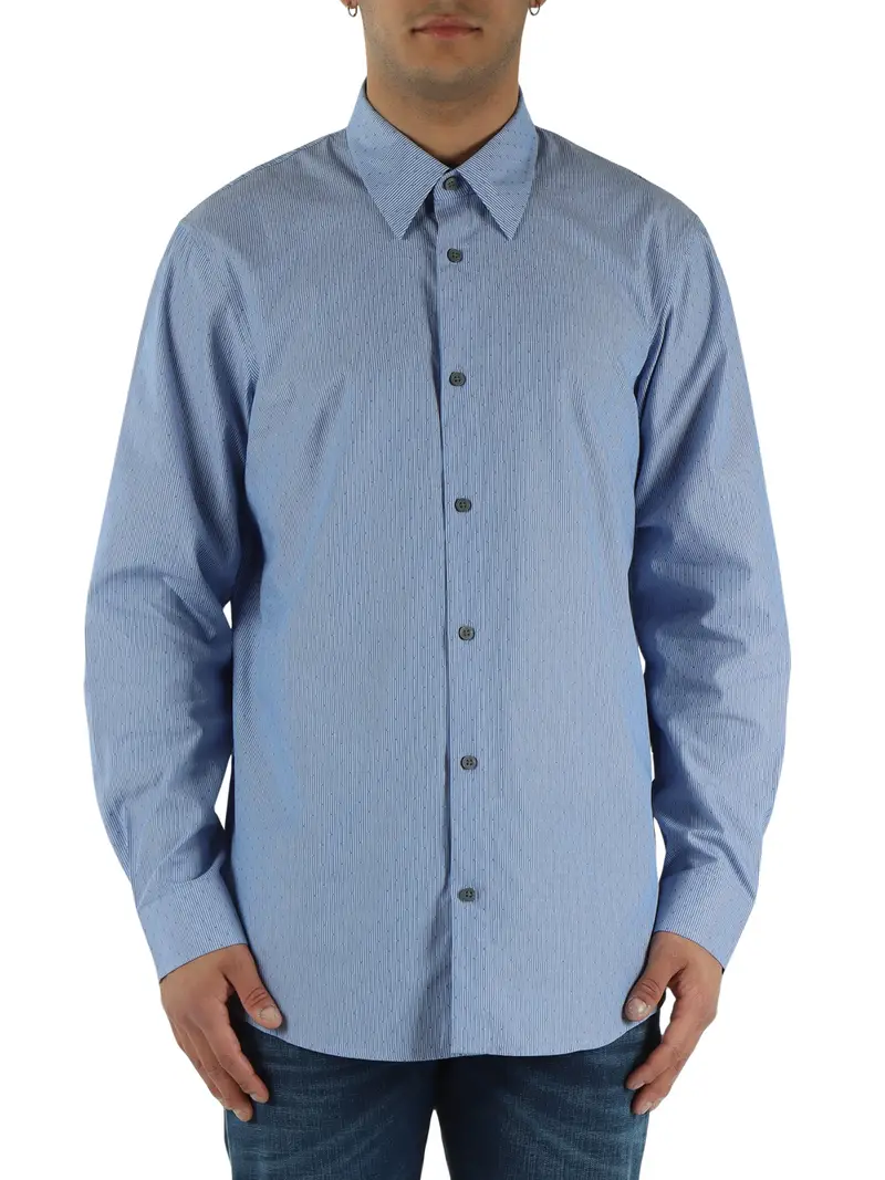 camicia classica armani exchange da uomo - blu