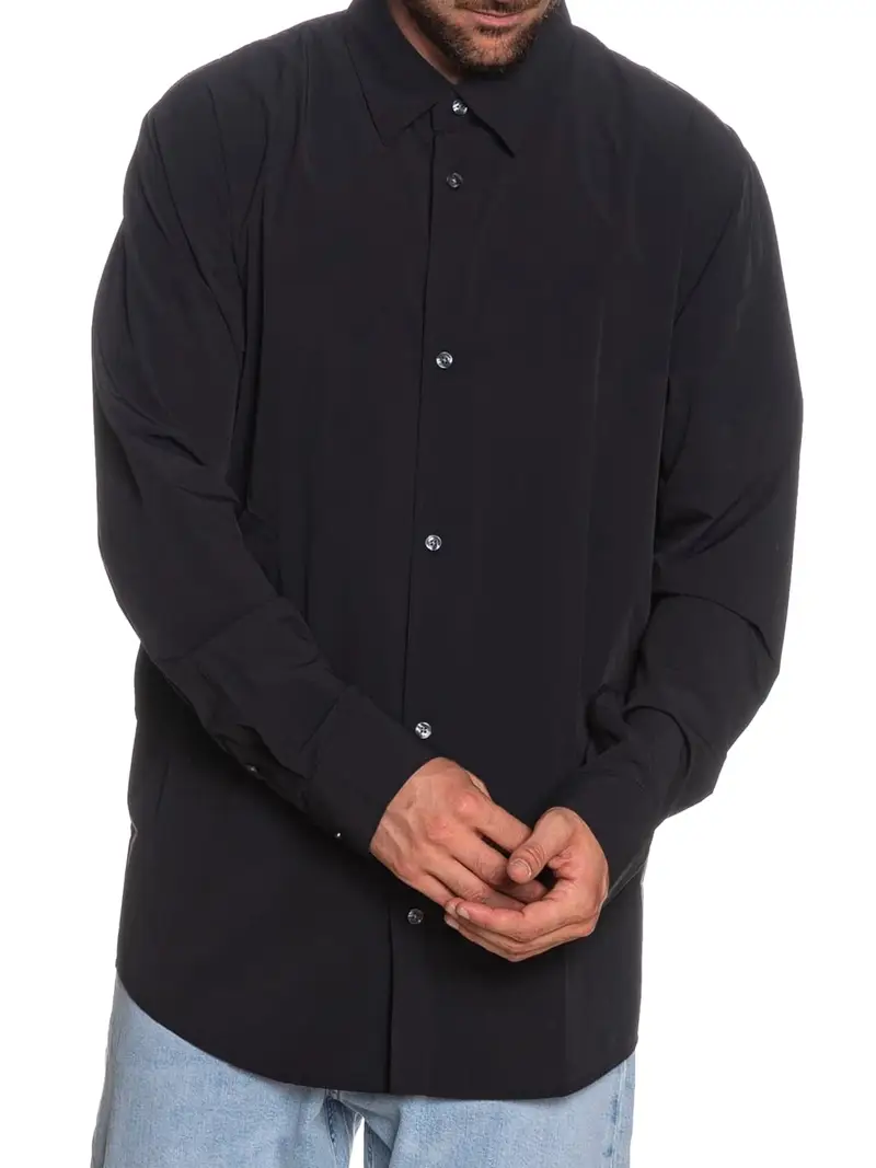 camicia classica armani exchange da uomo - blu