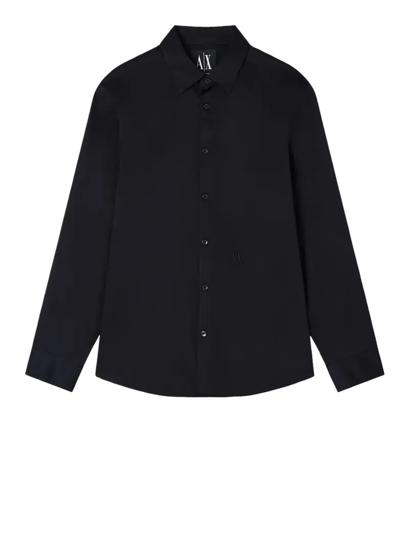 camicia classica armani exchange da uomo - nero
