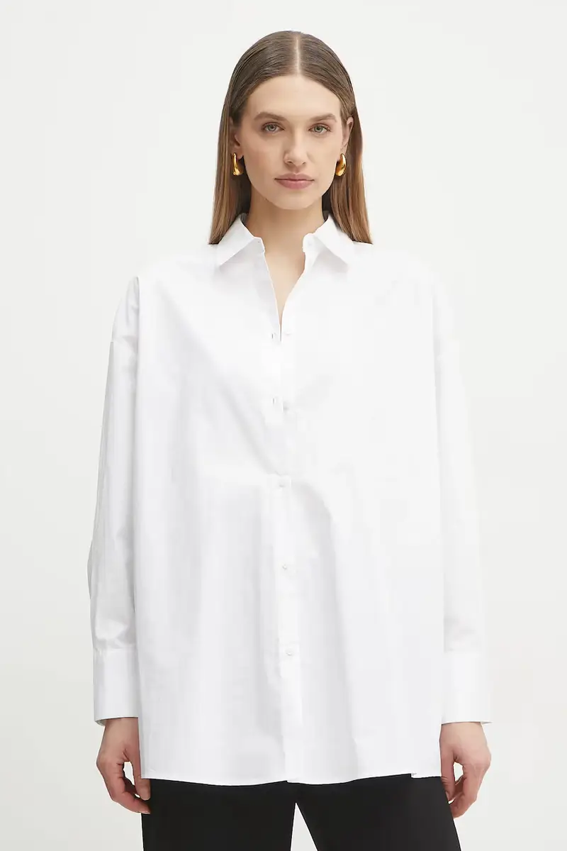 camicia in cotone donna colore bianco XW000455 AF12812