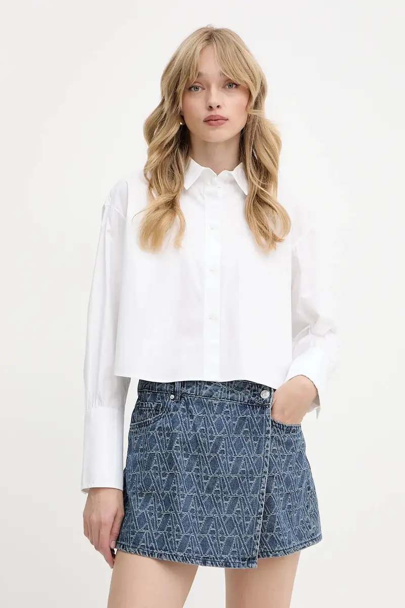 camicia in cotone donna colore bianco XW000494 AF12812