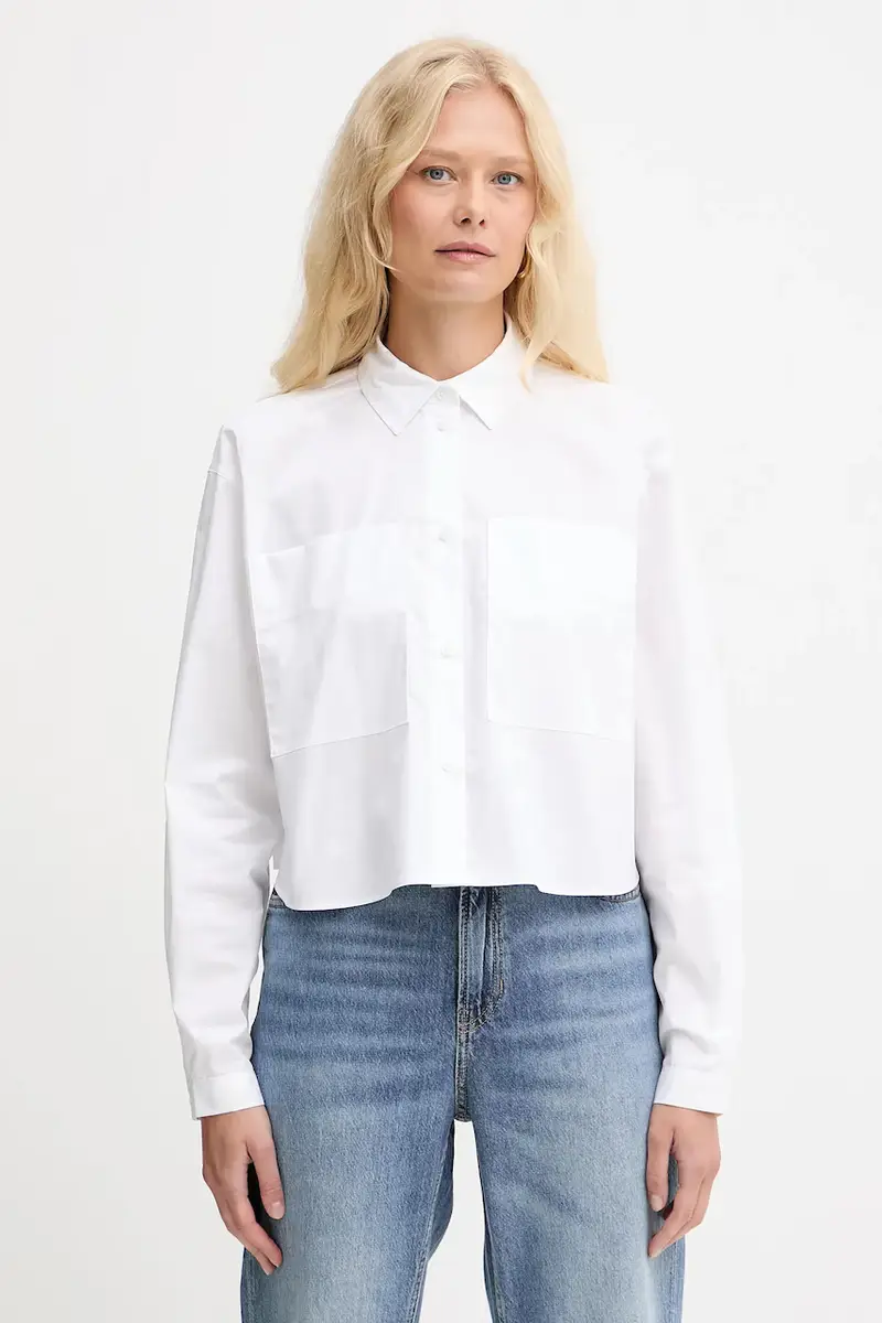 camicia in cotone donna colore bianco XW001399 AF12812