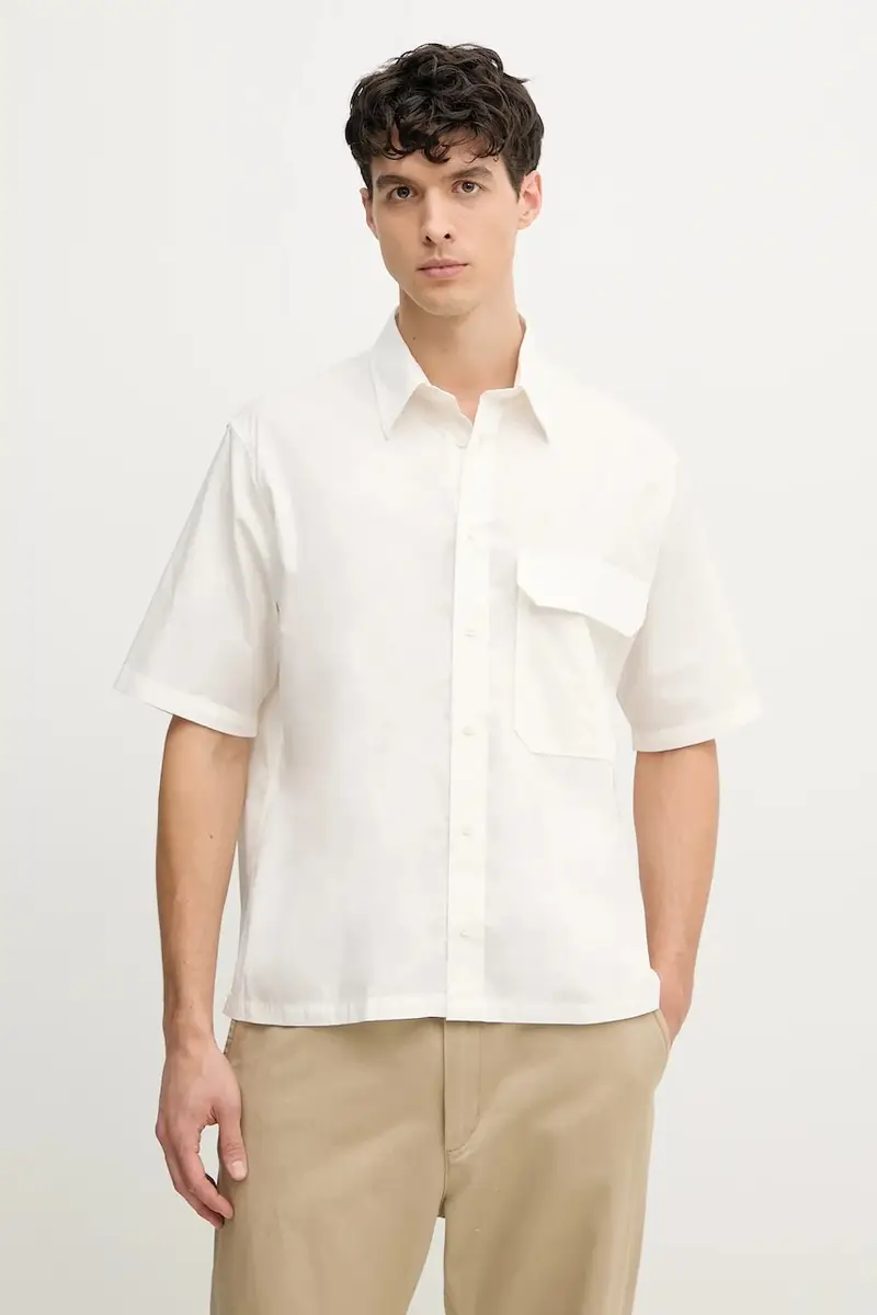 camicia in cotone uomo colore beige XM000449 AF13167