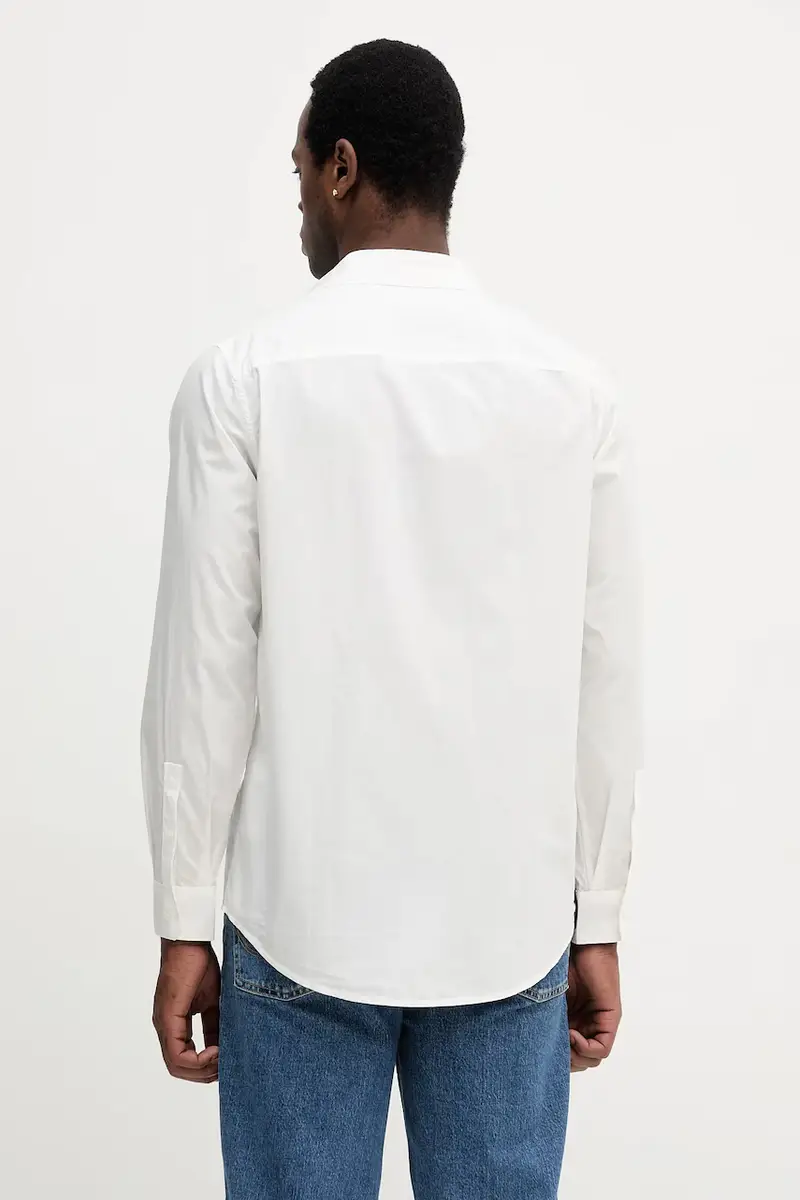 camicia in cotone uomo colore beige XM000959 AF12994 miniatura 3