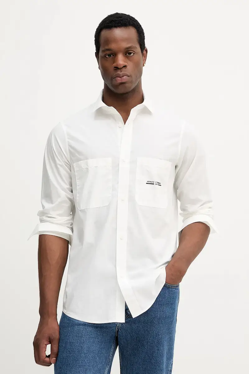 camicia in cotone uomo colore beige XM000959 AF12994