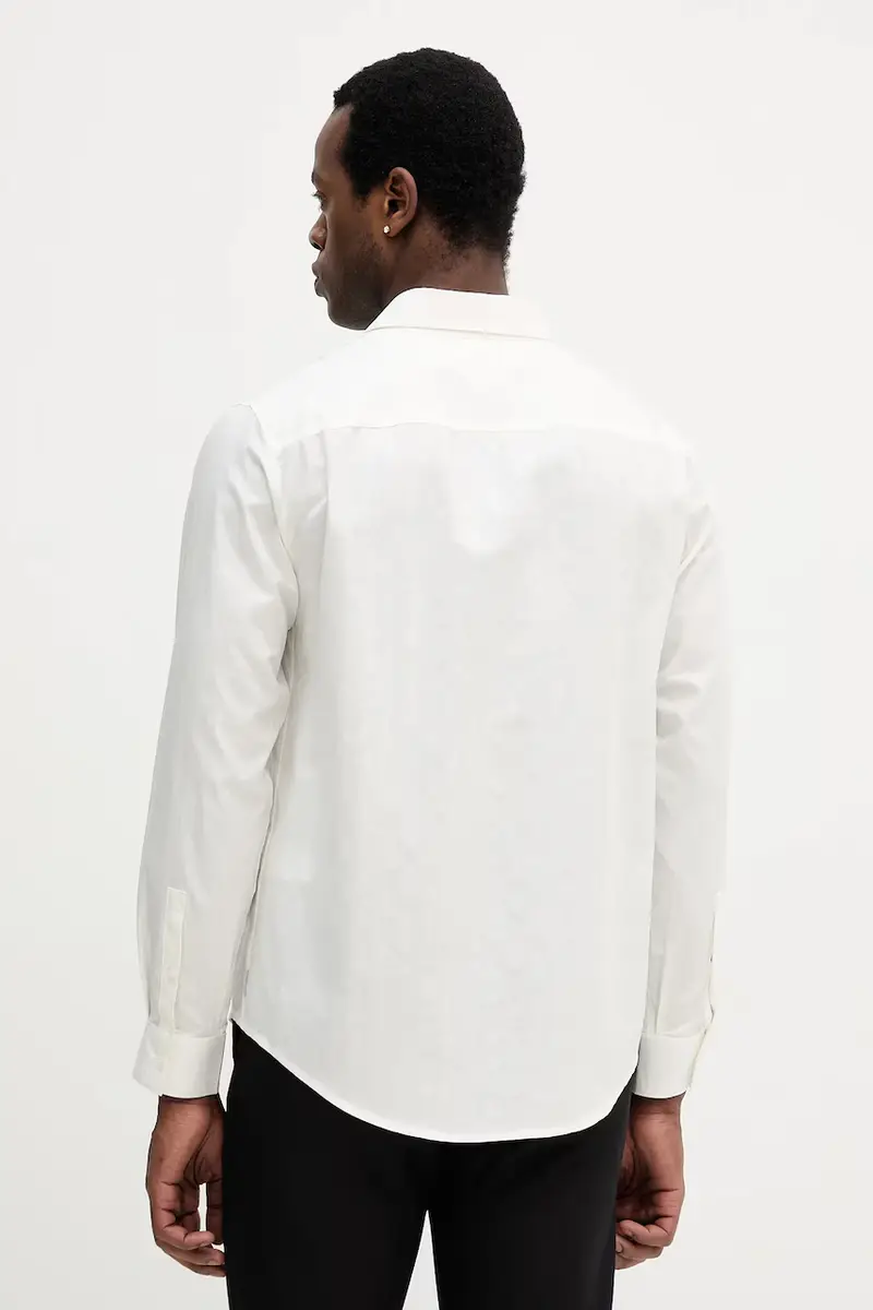 camicia in cotone uomo colore beige XM001587 AF16631 miniatura 3