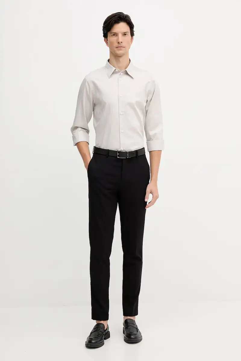 camicia in cotone uomo colore beige XM001868 AF18836 miniatura 2