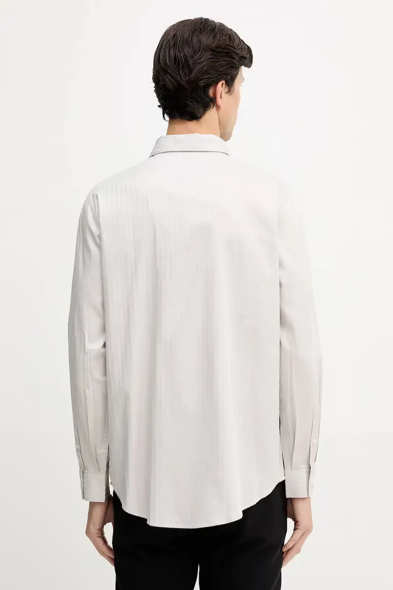 camicia in cotone uomo colore beige XM001868 AF18836 miniatura 3