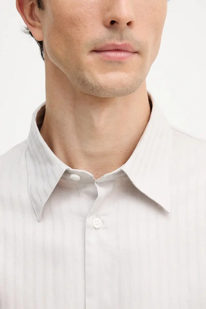 camicia in cotone uomo colore beige XM001868 AF18836 miniatura 5