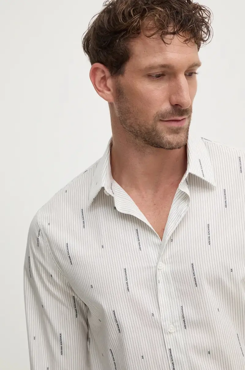 camicia in cotone uomo colore bianco 6DZC06 ZN5DZ miniatura 5