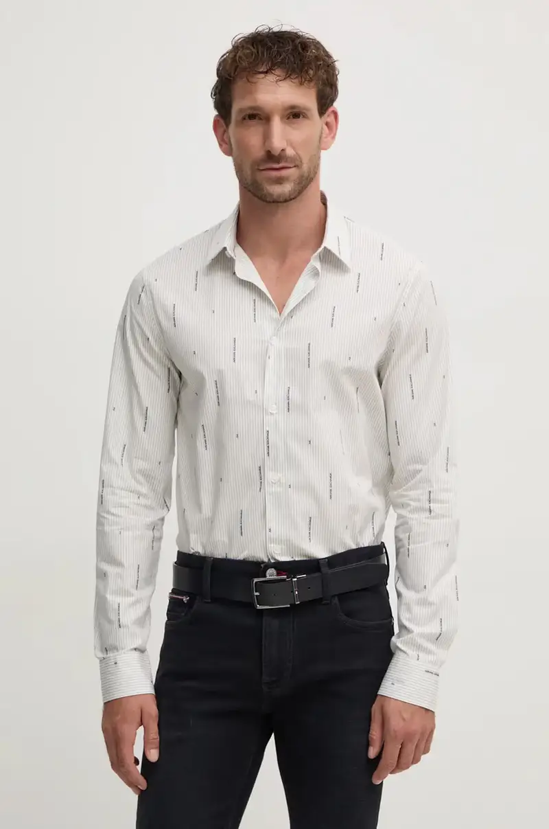 camicia in cotone uomo colore bianco 6DZC06 ZN5DZ