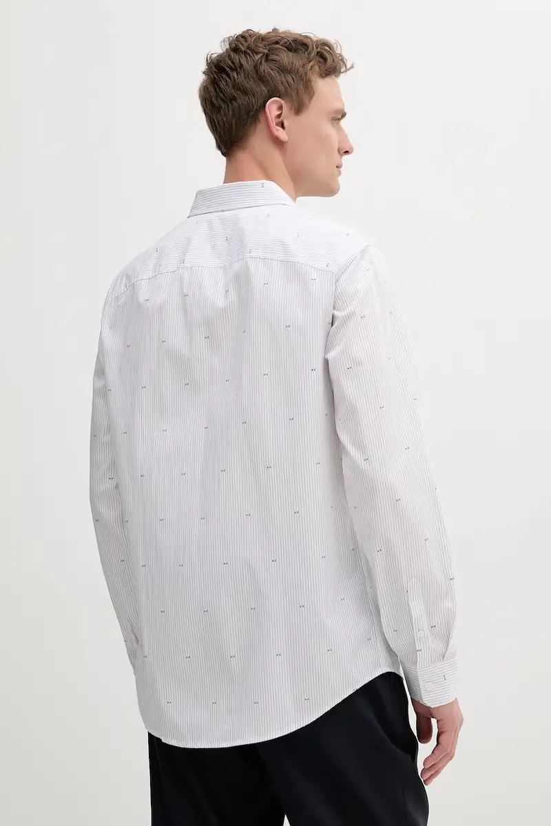 camicia in cotone uomo colore bianco XM000719 AF13206 miniatura 3