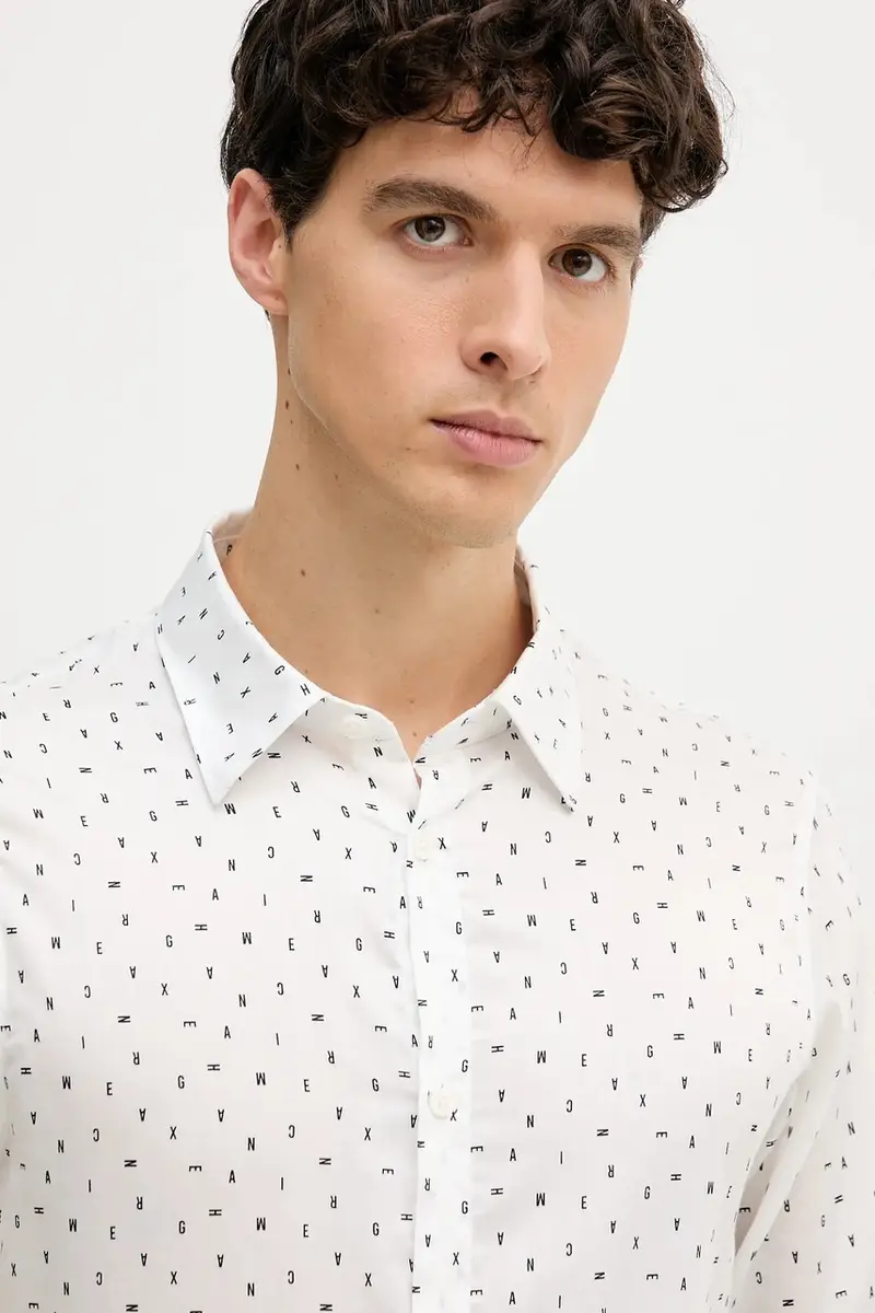 camicia in cotone uomo colore bianco XM001942 AF19194 miniatura 4